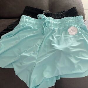 Black and Blue Relaxed Fit Shorts with Drawstring
Set of 2